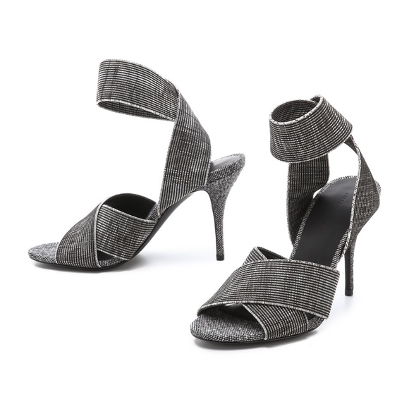 Alexander Wang Dana Cross Ankle Strap Sandals - Picture 2 of 8